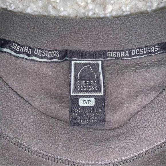 Sierra Designs Fleece Sweater Women’s Size Small Grey Khaki Long Sleeve Layering - Picture 6 of 7